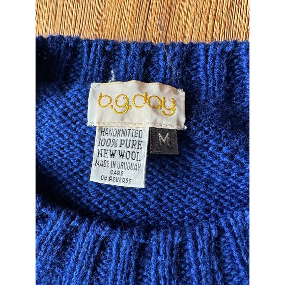 B.G. Day Vintage Holiday Wool Sweater Women's Size Medium - Picture 3 of 6